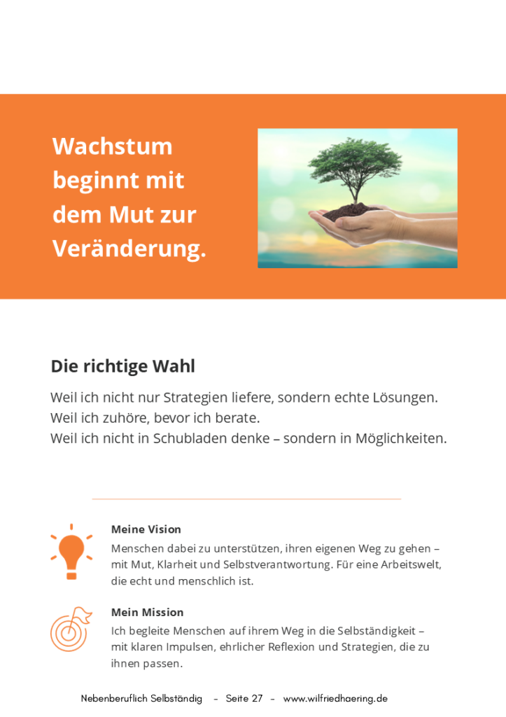 Du träumst von einem Leben als Selbstständige*r? Vielleicht traust du dich kaum diesen Traum auszusprechen, weil er so weit weg scheint? Das ging mir lang auch so! Heute verdiene ich gutes Geld und unterstütze jeden Tag glückliche Kunden im Aufbau ihrer eigenen Selbstständigkeit und einem gelungenen Marketing. Wie ich das geschafft habe? Ich bin einfach losgegangen – auch wenn mir mir die Erfahrung als Selbständiger fehlte.